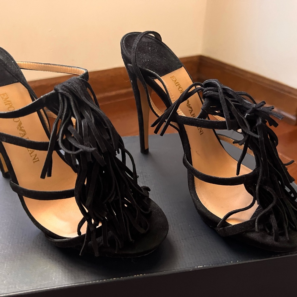 EMPORIO ARMANI   Velvet sandal, original